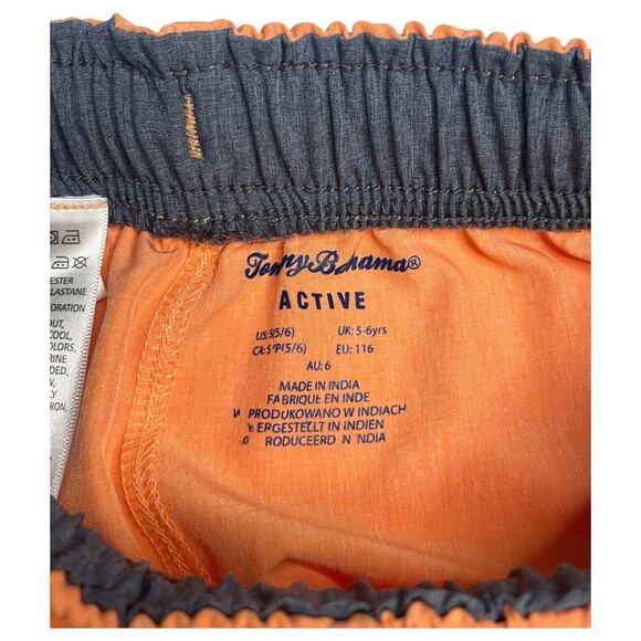 Tommy Bahama Shorts Boys S 5 6 Active Pull On Drawstring Elastic Waist Orange - Picture 5 of 9